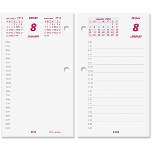 Dominion Blueline, Inc C2R Daily Calendar Refill, f/C2S, 2PPD, Jan-Dec, 6"x3-1/2" by Brownline