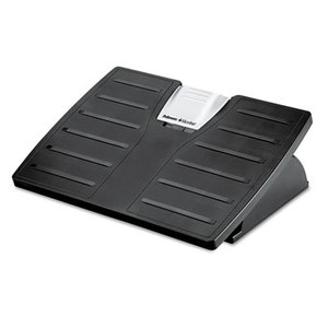 Adjustable Locking Footrest w/Microban, 17 1/2 x 13 1/8 x 5 5/8, Black/Silver by FELLOWES MFG. CO.