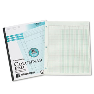 ACCO Brands Corporation WG7206A Accounting Pad, Six Six-Unit Columns, 8-1/2 x 11, 50-Sheet Pad by WILSON JONES CO.