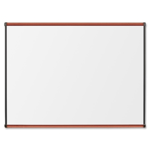 Lorell Furniture 60632 Dry-erase Board, HPL, 4'x3', Cherry by Lorell