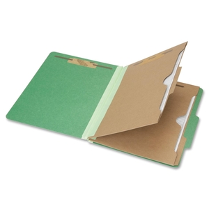 National Industries For the Blind 7530016006983 Classification Folder, 6-Part,2-Div,Ltr, 11pt, Dark Green by SKILCRAFT