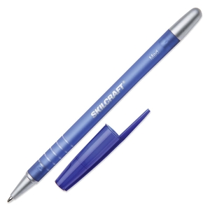 National Industries For the Blind 7520-01-357-6843 Ballpoint Pen, Refillable, Medium Point, 12/Box, Blue Ink by SKILCRAFT