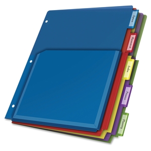 Tops Products 84012CB Dividers, Expanding Pocket, 5-Tab, 11"x8-1/2", Multicolor by Cardinal