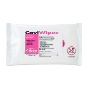 Metrex Research MACW078224 Disinfectant Wipes, Flatpack, Resealable, 7"x9", 45/PK by Caviwipes