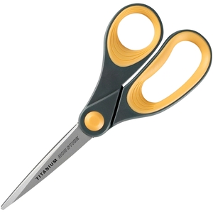 National Industries For the Blind 5110016296578 Titanium Scissors, 8", Gray/Yellow by SKILCRAFT