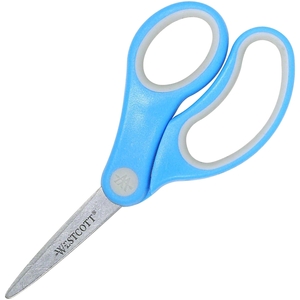 Kids Scissors, Soft Handle, Pointed, 5", STST Blades/ AST by Westcott