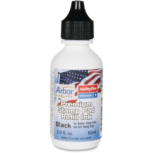 National Industries For the Blind 1614237 Stamp Pad Refill Ink, Applicator Bottle, 2 oz., Black by SKILCRAFT