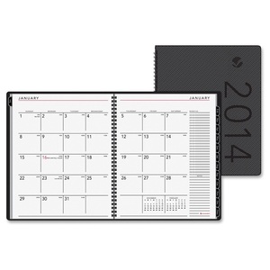 ACCO Brands Corporation 70120X45 Monthly Desk Appt Book, Jan-Dec, 2PPM, 6-7/8"x8-3/4", Gray by At-A-Glance