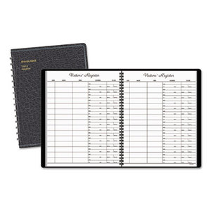 AT-A-GLANCE 80-580-05 Recycled Visitor Register Book, Black, 8 1/2 x 11 by AT-A-GLANCE