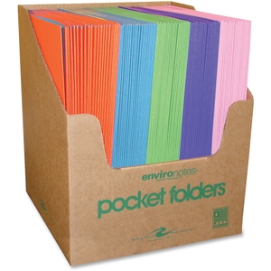 Two Pocket Folders, 11-3/4"x9-1/2", 100/CT, Dual Color by Roaring Spring