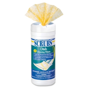 ITW Professional Brands 98256 Dish Cleaning Wipes, Pre-Soaked, Lemon Scent, YW/Teal by Scrubs