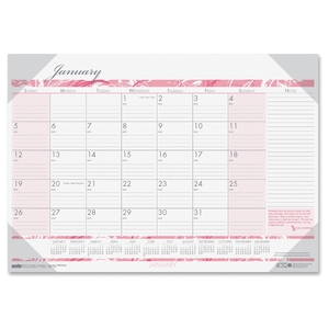 Desk Pad,Breast Cancer,12 Mth,Jan-Dec,18-1/2"x13",Pink/GY by House of Doolittle