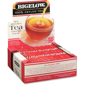 Sparco Products 00351 Ceylon Black Tea Bags, Individual Wrapped, 100/BX by Bigelow Tea