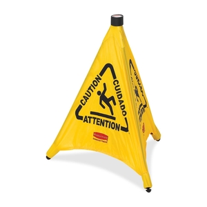 Newell Rubbermaid, Inc 9S0000YW Pop-Up Safety Cone,"Caution",Multi-Lingual,20"x21",Yellow by Rubbermaid