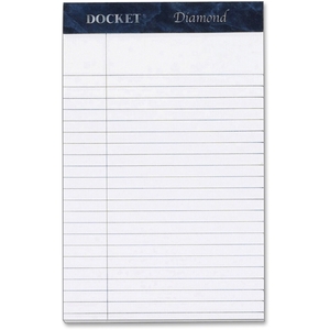 Tops Products 63981 Recycled Docket&reg Diamond Jr. Legal Rule White Pads, 5x8, 50 Sheets/Pad, 4/Pack (TOP63981) by TOPS