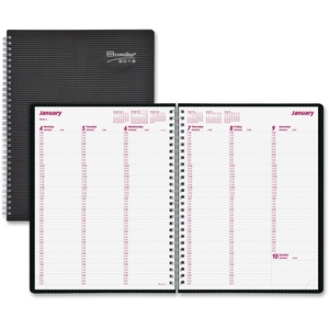 Dominion Blueline, Inc CB950VBLK Weekly Planner, 1PPW, 12Mths Jan-Dec, Black by Brownline