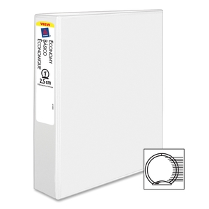 Avery 5760 Economy View Binder, 8-1/2"x11", 1" Cap, White by Avery