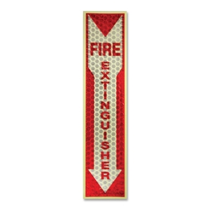 LC Industries 151833 Fire Extinguisher Sign, Glow in Dark, 4"x16-3/4", RD/WE by Miller's Creek