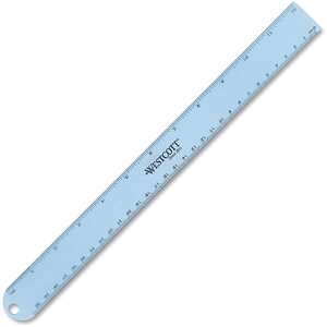 ACME UNITED CORPORATION 14767 12" Ruler, Aluminum, Blue by Westcott