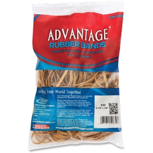 Alliance Rubber Company 06337 Rubber Bands,Size 33,1/lb,3-1/2"x1/8",Approx. 150/BX,NL by Advantage