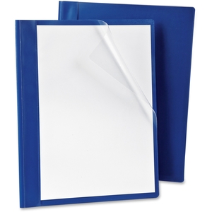 Tops Products 52702 Poly Report Cover, Letter, Holds 500 Shts,Clear cover/ Blue by Oxford