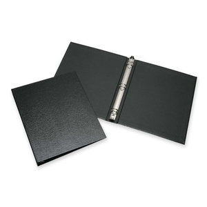 National Industries For the Blind 7510-00-281-6180 Round Ring Binder, 1" Capacity, Leather Grain, Black by SKILCRAFT