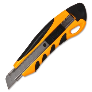 Sparco Products 15851 Heavy-Duty Utility Knife, PVC Grip, Plastic, Yellow/Black by Sparco