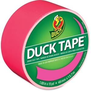 Shurtech Brands, LLC 1265016RL Duck Tape, 1.88"x15 Yards, Neon Pink by Duck