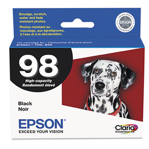 Epson Corporation T098120 T098120 (98) Claria High-Yield Ink, 450 Page-Yield, Black by EPSON AMERICA, INC.