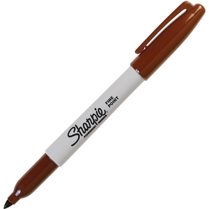 Sanford, L.P. 30037 Permanent Marker, Fine Point, Brown by Sharpie