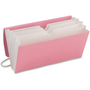 SMEAD MANUFACTURING COMPANY 70204 Tag-Along Handy Files, 5/Pkt, 7/8 Exp, 6-1/2"x3-1/2", Pink by Smead