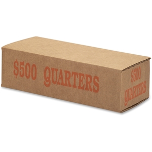 Coin-Tainer 11329 Quarters Coin Box, 50/Pk, Orange by Coin-Tainer