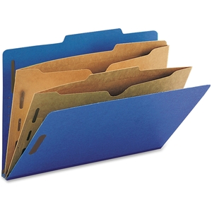 SMEAD MANUFACTURING COMPANY 14077 Folders W/Pocket Dividers, Letter, 2 Partitions, 10/BX, Blue by Smead