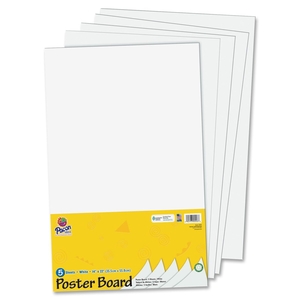 Posterboard, Rec, 14"x22", 5Shts/PK, White by Pacon