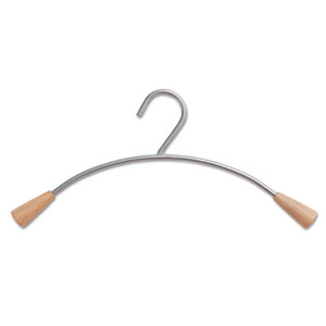 Wall Costumer Hangers, 6/Set, Metal/Wood, Gray/Mahogany by ALBA