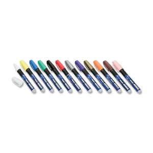 National Industries For the Blind 7520012074168 Paint Markers, Oil Based, Medium Point, 12/ST, Assorted by SKILCRAFT