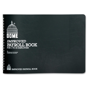 Dome Enterprises 710 Payroll Books, 1-15 Employees, 10"x6-1/2", Blue by Dome