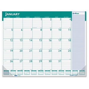 HOUSE OF DOOLITTLE 148 Desk Pad, "Express Track", 13 Months, Jan-Jan, 22"x17" by House of Doolittle