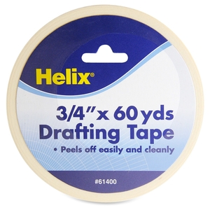 Stride, Inc 61400 Drafting Tape, 3/4"x60 Yards, 5/RL, Cream by Helix