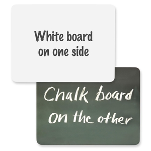 The Chenille Kraft Company 9883 White Board/Chalkboard Combo, 1/4"x9"x12", White/Green by ChenilleKraft