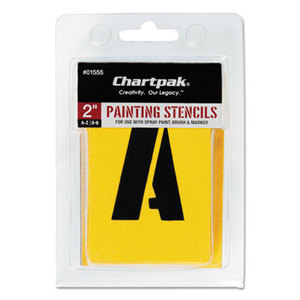 Chartpak, Inc 01555 Painting Stencil Set, A-Z Set/0-9, Manila, 35/Set by CHARTPAK/PICKETT