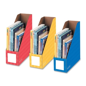 Magazine File Holders, Ltr, 4"x11"x12-1/4", 3/PK, Ast by Bankers Box