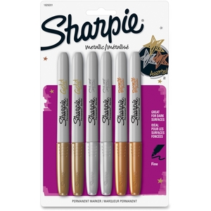 Sanford, L.P. 1829201 Sharpie Metallic Permanent Markers, Assorted, 6/Pack by Sharpie