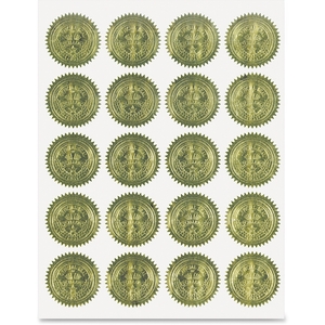 Gold Embossed Seals,100/Pack by Geographics