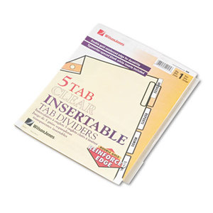 ACCO Brands Corporation W54125A Gold Pro Insertable Tab Index, Clear 5-Tab, Letter, Buff Sheets by WILSON JONES CO.