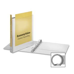 Tops Products 90021 Round Ring Binder,Non-locking,1" Capacity,White by Cardinal