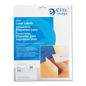 Pilot Corporation 26021 Laser Labels, Address, 1"x2-3/4", 750/PK, Clear by Elite Image