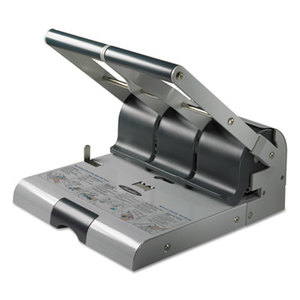 160-Sheet Heavy-Duty Two- or Three-Hole Punch, 9/32" Holes, Putty/Gray by ACCO BRANDS, INC.