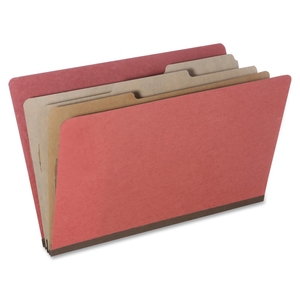 National Industries For the Blind 7530-01-572-6205 Classification Folder,8Part,3Div,3"Exp,Legal,10/PK,Earth RD by SKILCRAFT