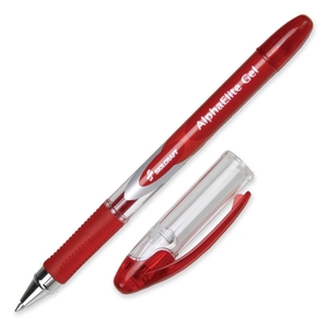 National Industries For the Blind 7520-01-500-5213 Gel Pen, .7mm, Medium Point, CL Barrel/Red Ink by SKILCRAFT